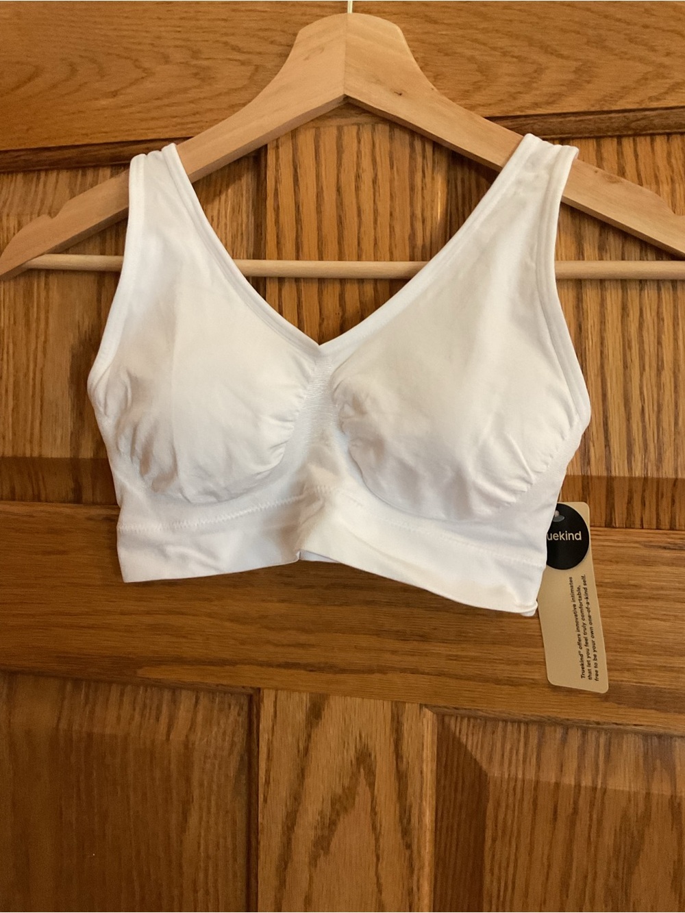 Women’s Truekind White Comfort Wireless Bralette Medium